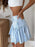 Ruffled Hem Denim Mini Skirt - Byyde