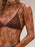 Floral Mock Neck Long Sleeve Mesh Top - Byyde