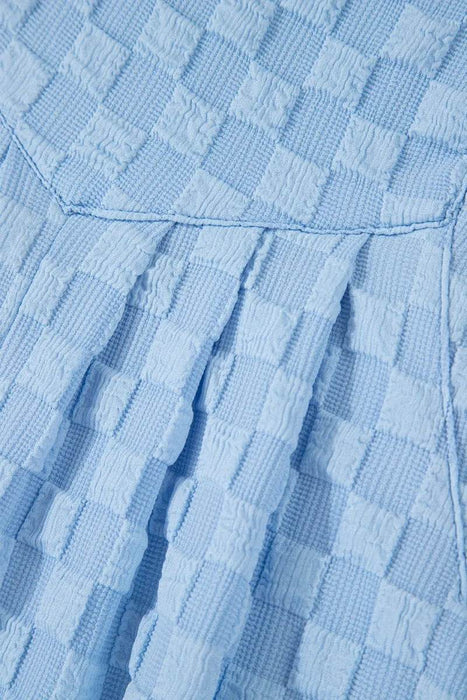 Checkered Pocketed Wide Leg Overalls - Byyde