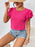 Round Neck Ruffle Sleeve T-Shirt - Byyde