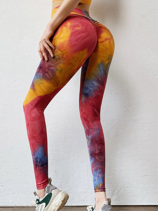 Tie-Dye High Waist Active Leggings - Byyde