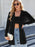 Striped Open Front Cardigan with Relaxed Fit - Byyde
