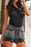 Rhinestone Fringe Distressed Denim Shorts - Byyde