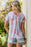 High-Low V-Neck Short Sleeve Blouse - Byyde