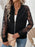 Lace Baseball Collar Zip Up Jacket - Byyde