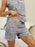Printed Round Neck Top and Shorts Lounge Set - Byyde
