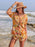 Smocked Printed Tie Neck Romper - Byyde