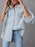 Button Down Raw Hem Denim Jacket - Byyde