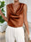 Satin Cowl Neck Sleeveless Blouse - Byyde