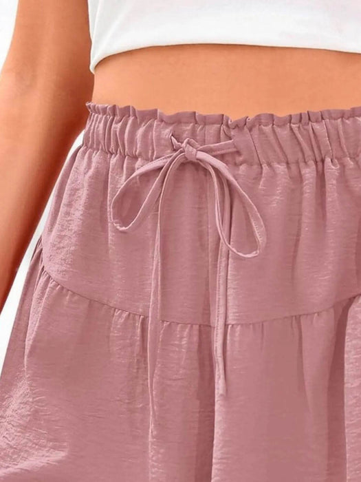 Full Size Casual Drawstring High Waist Relaxed Shorts Plus Size - Byyde