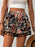 Paisley Print Tassel Hem Shorts - Byyde