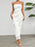 Devine Ruffled Slit Back Tube Maxi Dress - Byyde