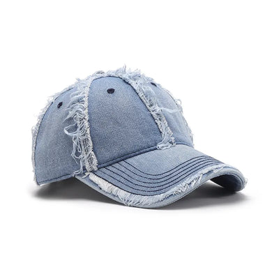Raw Hem Cotton Baseball Cap - Byyde