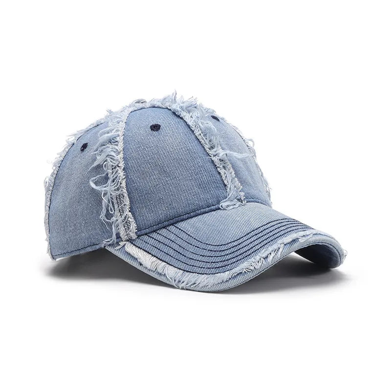 Raw Hem Cotton Baseball Cap - Byyde