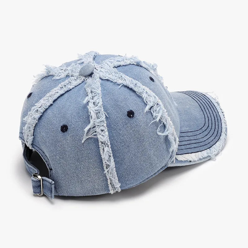 Raw Hem Cotton Baseball Cap - Byyde