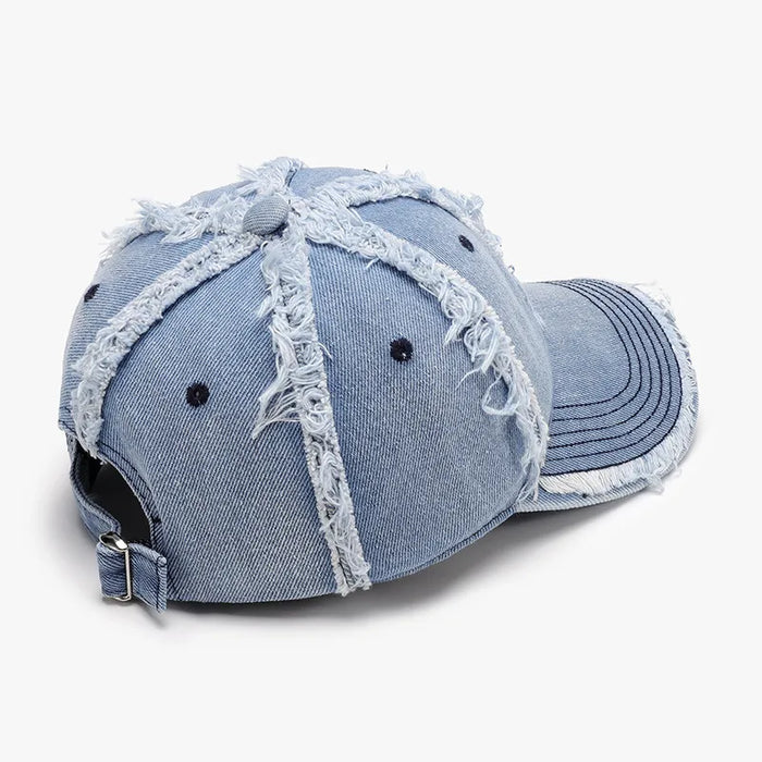 Raw Hem Cotton Baseball Cap - Byyde
