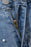 Pearl Beaded Raw Hem Wash Denim Shorts - Byyde