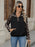 Leopard Print Sleeve Quarter Snap Sweatshirt - Byyde