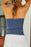 Bow Smocked Back Denim Tube - Byyde
