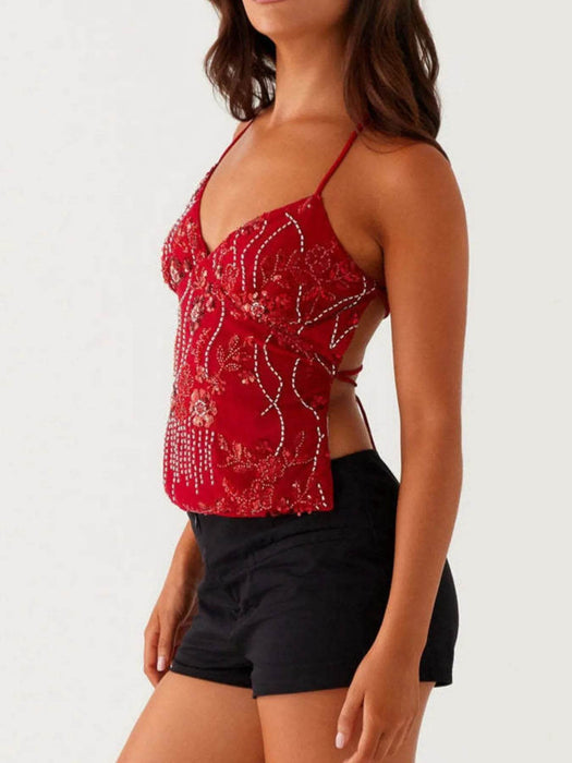 Crisscross Back V-Neck Cami - Byyde