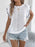 Openwork Round Neck Cap Sleeve Knit Top - Byyde