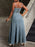 Smocked Button Front Denim Cami Dress - Byyde