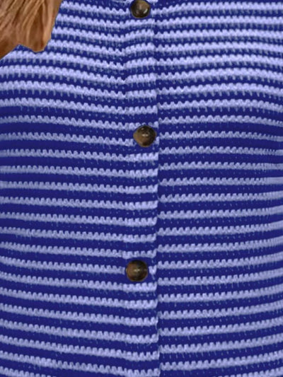 Striped Round Neck Tank Top - Byyde