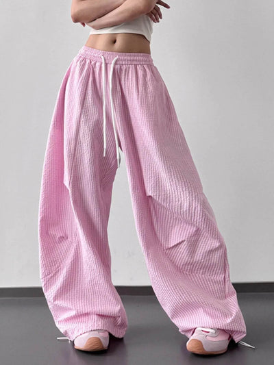 Drawstring Wide Leg Pants - Byyde