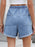 Drawstring Wash Denim Shorts - Byyde