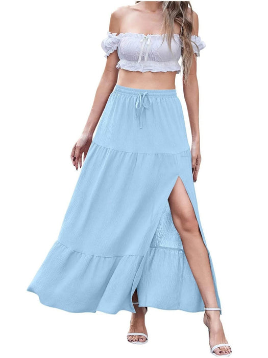 Full Size Slit Maxi Skirt Plus Size - Byyde