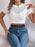 Cable Knit Openwork Round Neck Knit Top - Byyde