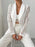 Lace Lapel Collar Long Sleeve Blazer - Byyde