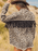 Leopard Fringe Detail Collared Neck Denim Jacket - Byyde
