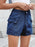 High Waist Cargo Denim Shorts - Byyde