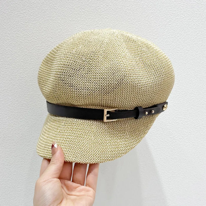 Straw Woven Buckle Hat - Byyde