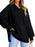 Slit Drawstring Waffle Knit Hoodie - Byyde