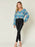 Double Take Full Size Printed Balloon Sleeve Blouse - Byyde