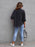 Distressed Drop Shoulder Denim Jacket - Byyde