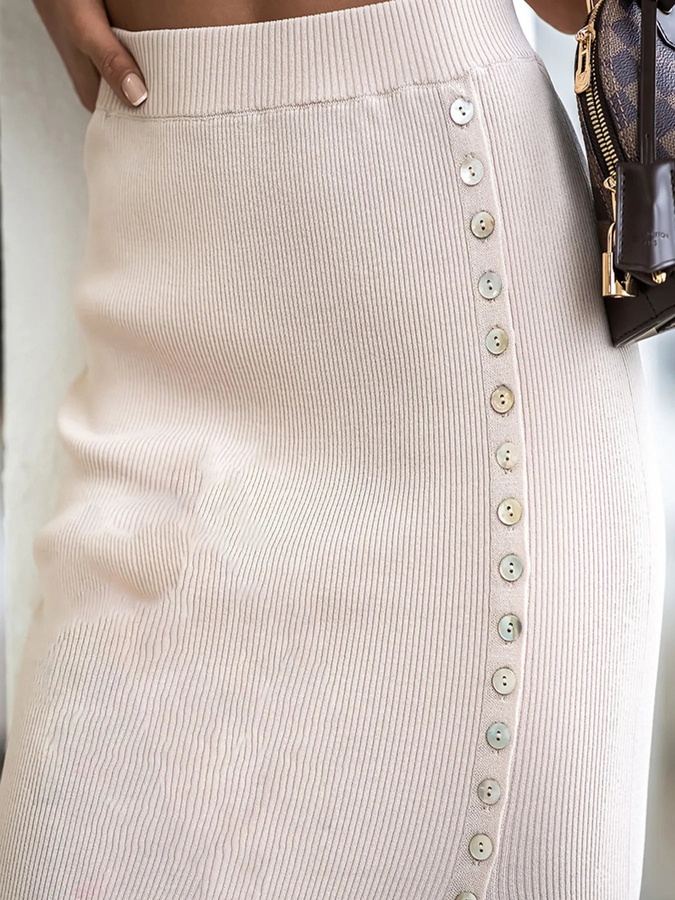 Slit Elastic Waist Skirt - Byyde
