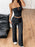 Strapless Crop Top and Wide Leg Pants Set - Byyde