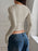 Ribbed Long Sleeve Square Neck Cropped T-Shirt - Byyde
