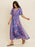 Printed Short Sleeve Midi Dress - Byyde