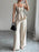 Contrast Piping Top and Wide Leg Pants Set - Byyde