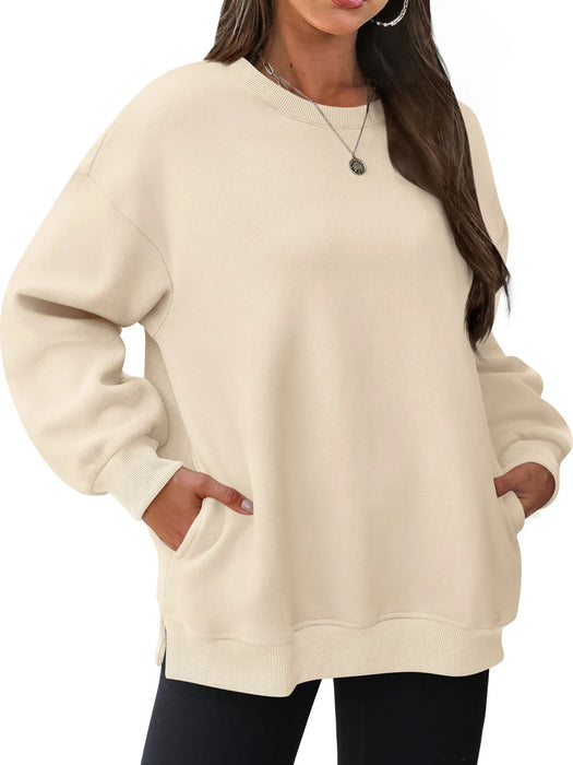 Oversized Long Sleeve Crewneck Sweatshirt - Byyde