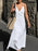 Ruffled V-Neck Maxi Dress - Byyde