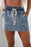 Drawstring High Waist Pocketed Denim Shorts - Byyde