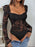 Perfee Sweetheart Neck Long Sleeve Lace Bodysuit - Byyde