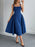 Square Neck Wide Strap Midi Dress - Byyde