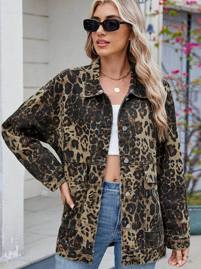 Button Up Long Sleeve Denim Jacket - Byyde