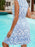 Printed V-Neck Sleeveless Mini Dress - Byyde